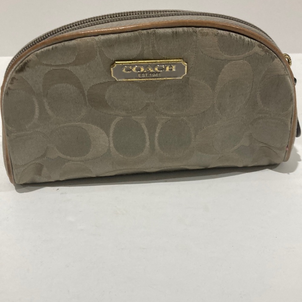 Coach Beige Cosmetic Bag